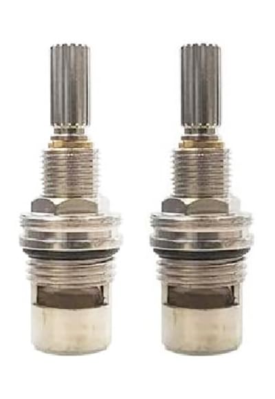 1-001 & 1-002 Ceramic Faucet Cartridge Set (Brass) - Hot/Cold Widespread Bathroom Faucet Replacement Parts