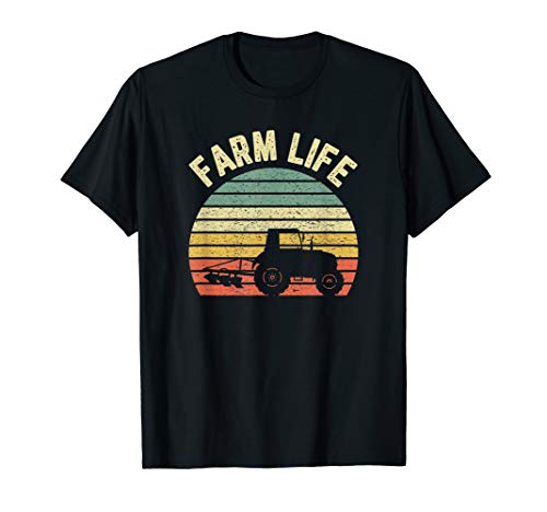 Farming Shirt Cool Vintage Farmer Retro Farm Life T-Shirt