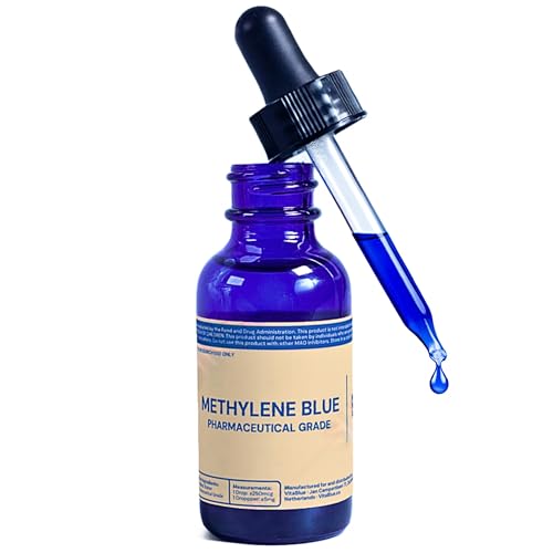 Methylene Blue Solution (30 mL / 150 mg) – USP Grade – Precision Pipette (~600 Drops) – EU Made – Independently Lab Tested (Microbes & Heavy Metals) | VitaBlue