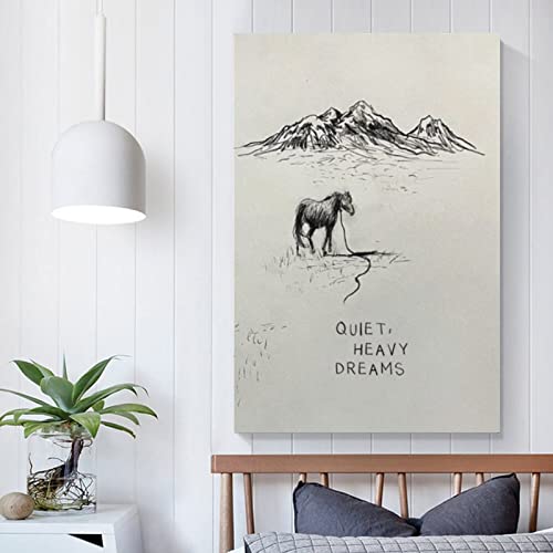 Poster Zach Bryan Quiet Heavy Dreams cadeau idéal mélomane sur toile