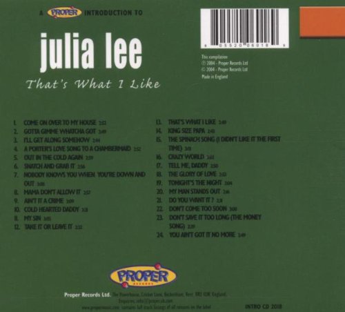 A Proper Introduction to Julia Lee: That's What I Like