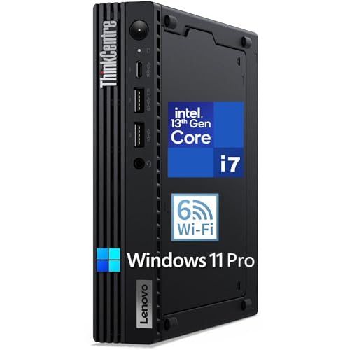 Image of Lenovo ThinkCentre M70q Gen 4 MFF 1L Tiny PC Mini Business Desktop Computer, 13th Gen Intel 16-Core i7-13700T, 16GB DDR4 RAM, 512GB PCIe SSD, WiFi 6, RJ-45, HDMI, DP Port, KB & Mouse, W11P