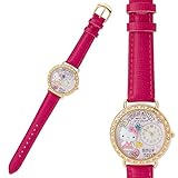  Sunflame Hello Kitty Armbanduhr mit Strasssteinen, Rot