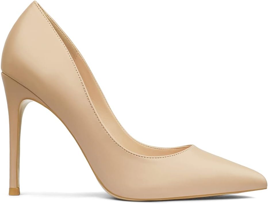 COLETER Women's 4 Inch Pumps Pointy Toe Wedding Dress Shoes Slip on Stiletto Pumps - Image 6