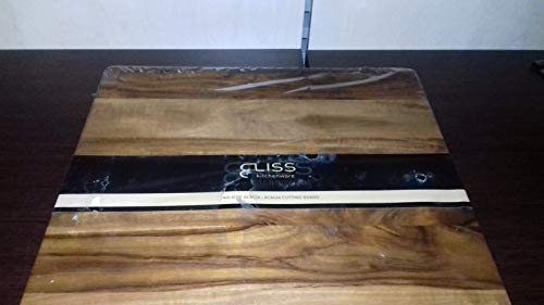 NIS - Tabla de cortar de madera de acacia, 35 x 35 x 5 cm