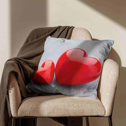 Housse de coussin rouge oriental CEVAN taie d'oreiller lin canapé 50x50