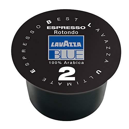 Lavazza BLUE Capsules, Espresso Rotondo 2 Coffee Blend, Dark Roast, 28.2-Ounce Boxes (Pack of 100)