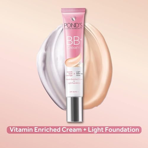 Image of POND's Bb+ Cream For All Skin Types Ivory Vitamin Enriched Cream For All Skin Types & Lightweight Matte Foundation (2 X 18G) Foundation (Pink, 36G), Pack Of 1