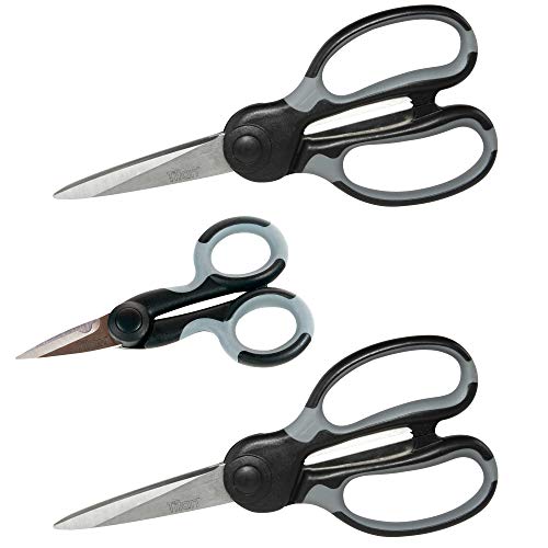 Titan Heavy Duty Scissors, Set of 3 Commercial Grade Shears, 8-inch Scissors & 5.5-inch Scissor Bundle