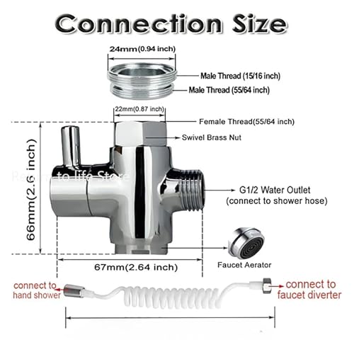 Buse d'extension de robinet d'eau avec embout pulvérisateur de robinet d'évier - 5