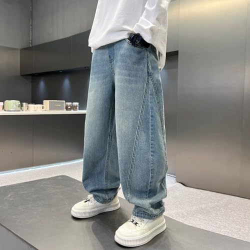 Baggy Jeans for Teens Boys Kids Casual Elastic Waist Relaxed Fit Denim Pants with Pockets Fashion Streetwear3