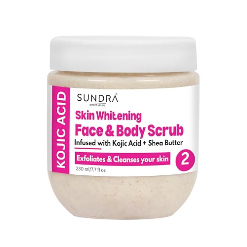 Image of Kojic Acid Skin Whitening Facial Kit (1020 ml) - Infused with Kojic Acid & Shea Butter, Cleansing, Whitening, Smoothing for Radiant Glowing Skin, Natural Ingredients