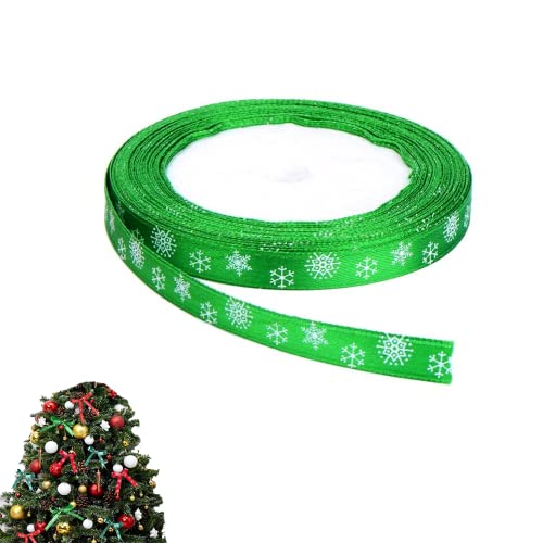Cinta de Copos de Nieve Navideña 200 mm - Decoración Del Hogar y Árbol de Navidad - Para Embalaje, Tela, Fiesta y Regalo