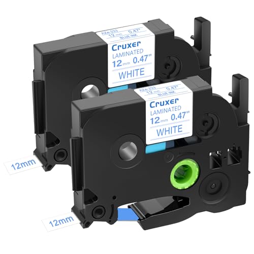 Cruxer 2�p�b�N �����p P-Touch TZe-233 TZ-233 ���x���e�[�v ���b�h�e�L�X�g �������~�l�[�g���H 12mm 0.4�C���` Ptouch PT-D200 PT-D210 PT-D400 PT-D450 PT-D600 PT-H1