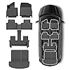 All Weather Floor Mats & Cargo Liner for 2026 Hyundai Palisade 7/8 Seats (Only Fit Gas), Custom Fit 1st & 2nd & 3rd Row with Trunk Backrest Mat Full Set for 2026 Palisade Accessories TPE Heavy Duty