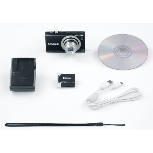 Image of Canon Powershot A2300 16MP Digital Point-and-Shoot Camera (Black) with 4GB Card, Camera Case