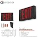 LFI Lights® Standard Exit Sign, UL 924 Listed, Red LED, Black, 120/277VAC Hardwired with Battery Backup, Wall, Ceiling or Side Mount, Optional Double Face and Knock Out Arrows LEDRBBB
