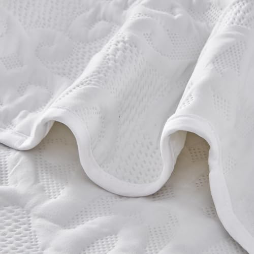 Image of Kingnex Oversized King Bedspreads 128x120 Pure White