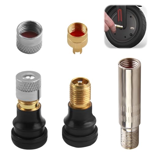 Valvola dell'Aria per Pneumatici per Monopattini Xiaomi e Ninebot Max G30, Adattatore di Estensione della Valvola, Accessori Per Scooter Stelo Della Compatibile con Vari Modelli di Scooter Elettrici