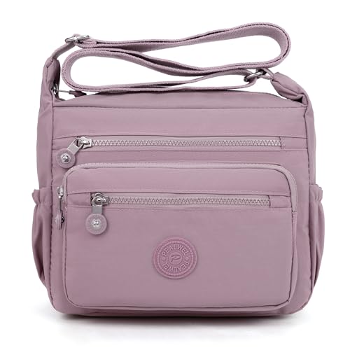 Image of Pealwel Women Shoulder Handbag Roomy Multiple Pockets Bag Ladies Crossbody Purse Tote Top Handle Satchel