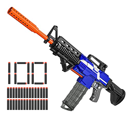 Holiky Automatic Toy Guns for Nerf Guns Bullets, 3 Modes Burst Soft Blaster Toys for Boys, Foam Bullet Electric Toy Guns for Boys with 100 Pcs Refill Darts, Multi-Player Game for Kids