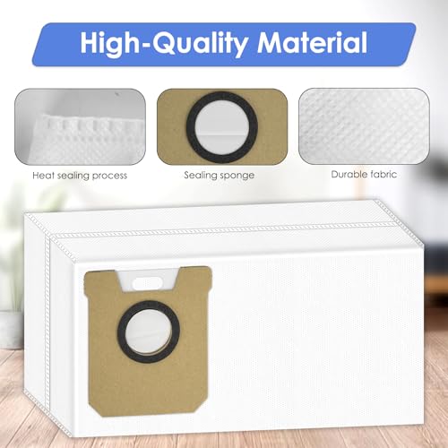 Image of (6 Pack) Replacement Dust Bags for Tapo RV50 Pro Omni Robot Vacuum Cleaner | Disposable Vacuum Bag Accessories, Dust Bag, Canister Bags, Filter Bags