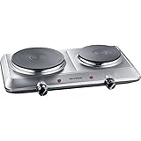 SEVERIN DK 1014 Fornello elettrico a due fuochi, Ø 18 cm x 1500 W + Ø 15 cm x...