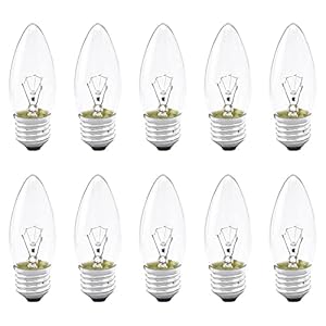 10 x gloeilamp kaars 25W E27 helder gloeilamp 25 Watt gloeilampen warm wit dimbaar