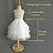 ABAO SISTER Girls Tulle Petticoat Underskirt 3 Layers Kids Crinoline Slips Flower Girl Petticoat Hoopless for Birthday Wedding Dress (Medium, White)