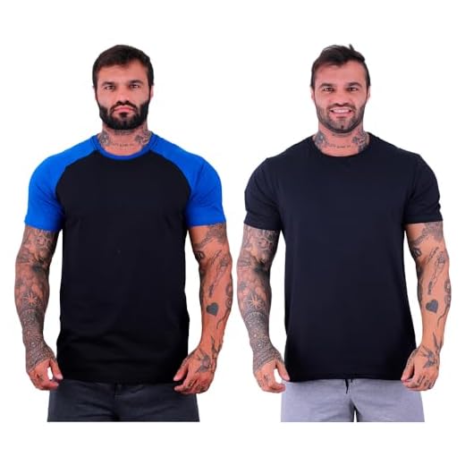 Kit 2 Camisetas Tradicionais Masculina Clássica MXD Conceito Básica Lisa (EG, Opção 05)