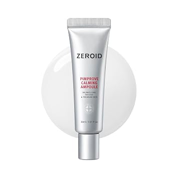 ZEROID | Pimprove Calming Ampoule | العناية بالتوازن الكوري لمستحضرات التجميل الجلدية للبشرة الدهنية والمضطربة | مصل الوجه المهدئ للبشرة الحساسة | العناية بالبشرة المعرضة لحب الشباب | العناية بالبشرة الكورية | 1.01 أونصة 30 مل
