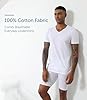 Comfneat Men's 4-Pack Undershirts 100% Cotton Comfy V-Neck T-Shirts (White 4-Pack, XXL) #1