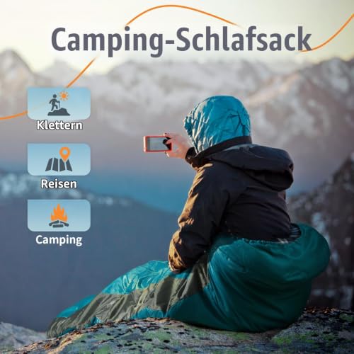 Forceatt Schlafsack für Camping 3-4 Jahreszeiten und kaltes Wetter （0 ℃ bis 20 ℃.） Leichtgewichtig… – Ansicht 7