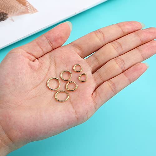 Micuco Small Huggie Hoop Earrings For Women Tiny Cartilage Hoop Earrings For Men Helix Daith Tragus Ear Hugging Hoop Earrings 14K Gold Plated 6Mm 8Mm 10Mm #TOP6