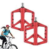 Lunaobrik Pedales planos – Pedales de plataforma ampliada para bicicletas de montaña | Accesorios coloridos para pedales de ciclismo, reposapiés de ciclismo para viajes, ocio, bicicletas de montaña de