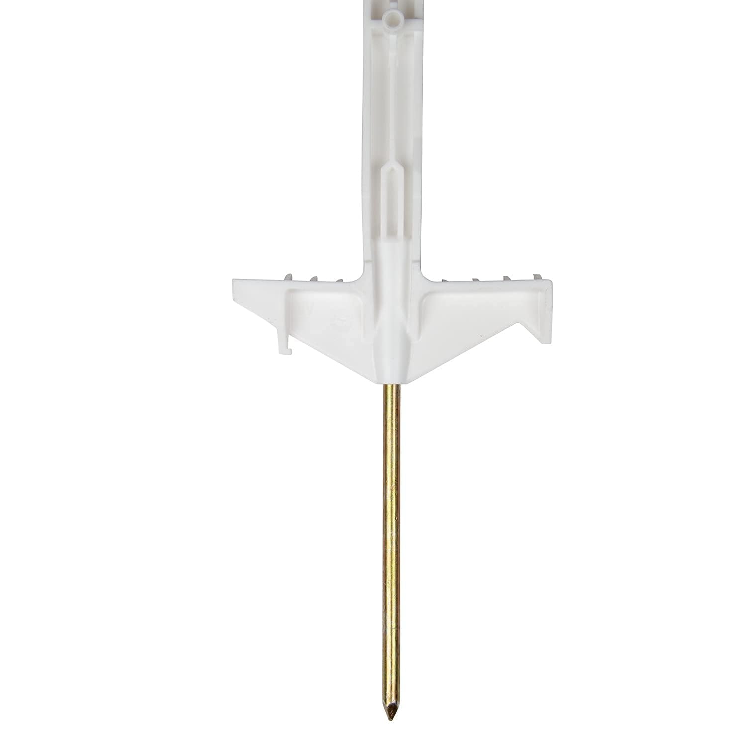 Pali di recinzione da pascolo Horizont 10 pezzi di plastica bianchi, altezza 108 cm, doppio gradino, palo di plastica con occhielli per nastri, corde, fili
