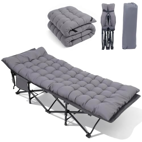 Sekey Feldbett Klappbar XXL 190 x 71 x 35 cm überbreit Campingbett inkl. Matratze verstärkte Stahlrohre und hochwertiges Oxford-Gewebe ideal als Gästebett für Garten und Camping