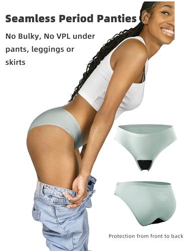 Period Underwear for Women Seamless Period Bikini Regular Absorbency Leakproof Underwear2