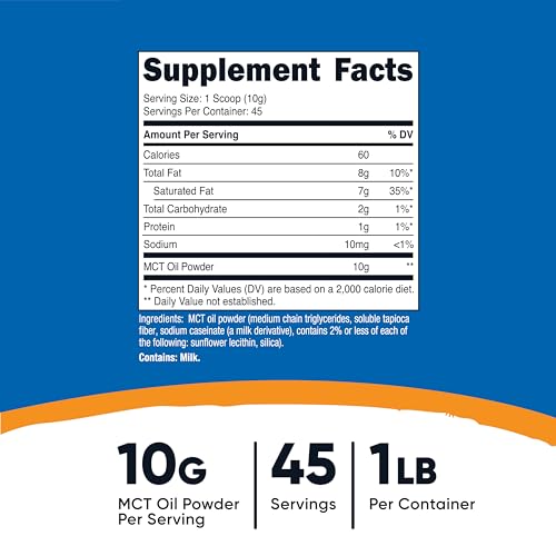 Nutricost MCT Oil Powder 1LB