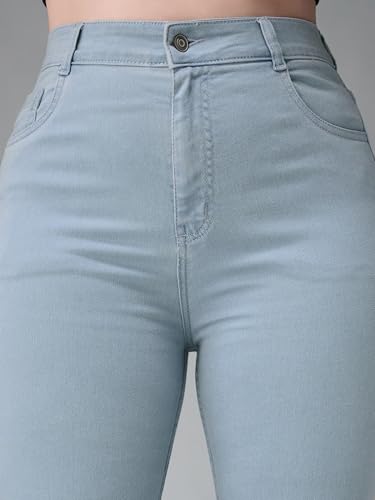 Image of Miss Chase A+ Women's Bootcut High Rise Regular Length Stretchable Denim Jeans