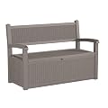 PatioZen 80 Gallon Outdoor Storage Bench Deck Box Waterproof Lockable,Outdoor Storage Furniture for Patio,Garden and Cushions(Gray)