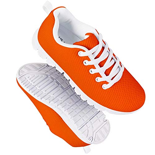 Pinup Angel Orange Cute Kids Athletic Tennis Shoes Ankle-High Fashion Sneaker For Girls Walking Shoes With White Outsole #TOP2