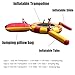 YEYUBIW 6.5Ft/10Ft/13Ft Water Inflatable Trampoline with Air Pump, Adult and Kids Lake Trampoline Inflatable Slide Tube, Jump Bag,Yellow/red,6.5FT/2M