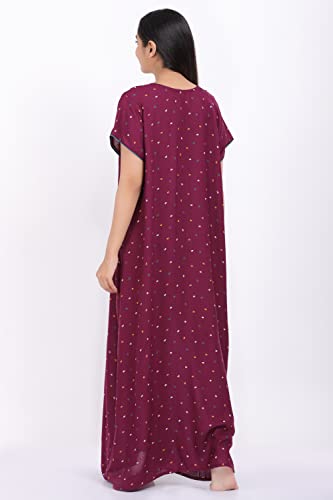 Image of Women's Alpine Mix Print Maxi Nightgown
