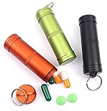 PPFISH Air-Tight EDC Accessory Case, Waterproof Pill Fob Capsule/Match Case Pill Holder Case, Outdoo