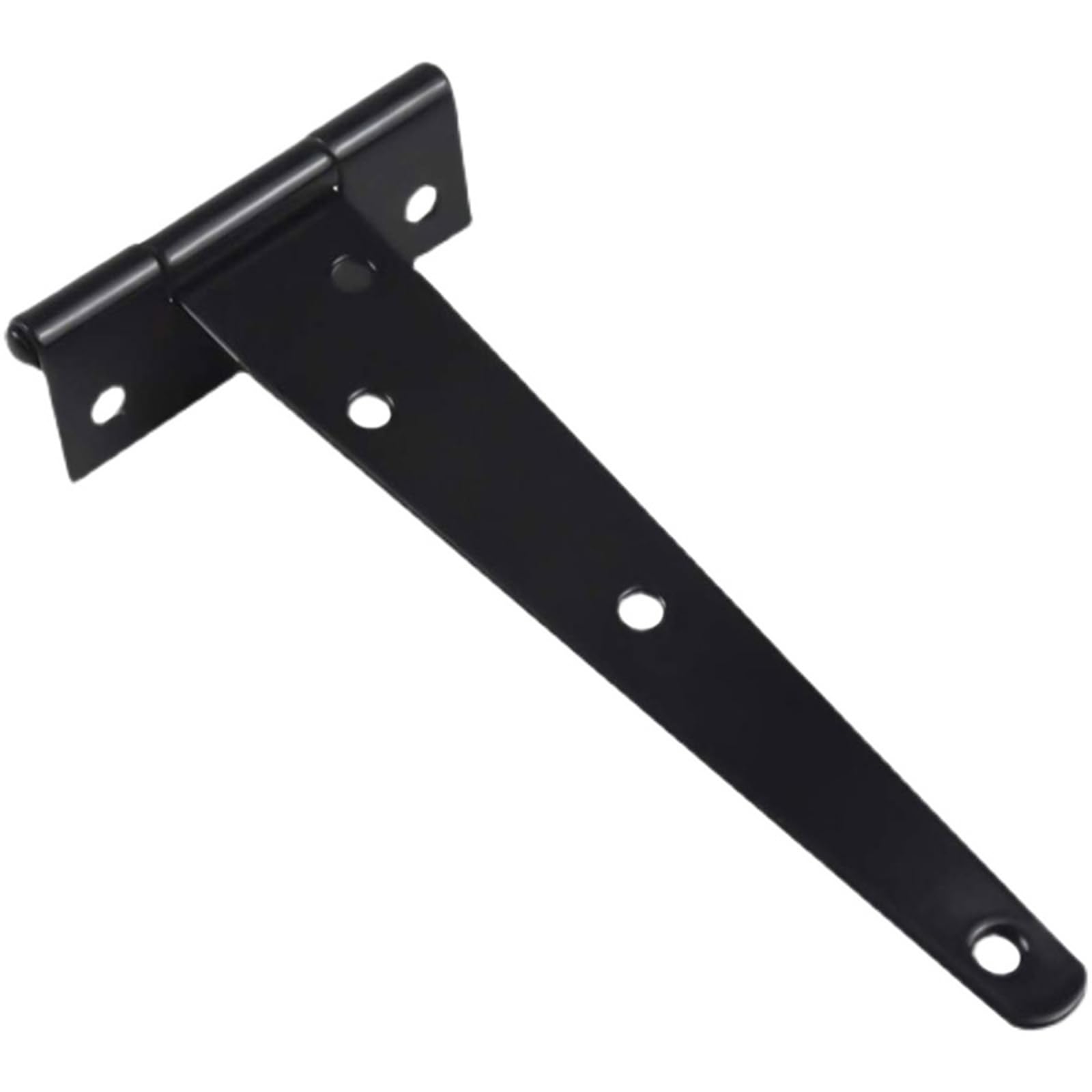 4 Pack 6 Inch T-Strap Shed Door Hinges Gate Strap Hinges Black Tee Hinge Wrought Hardware for Wood Shed Barn Door Fence Gate Swing Yard Door - Image 2