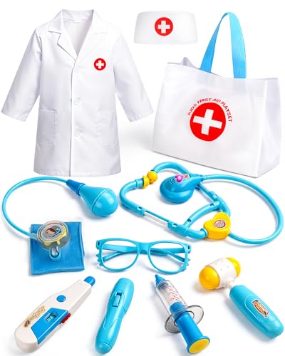 Doctor Kit for Toddlers 3-5 with Costume Bag & Stethoscope Dress Up