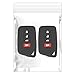 TOMALL Silicone Key Cover Black for Lexus is ES GS NX RX LX RC 4 Buttons Smart Remote Key (Pack of 2)