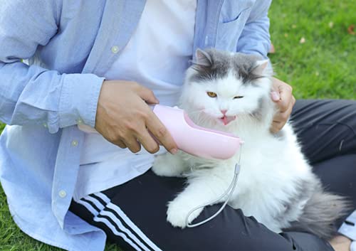 Madeking Dog Water Bottle Portable Pet Water Bottle Leak Proof Dog Water Dispenser And Food, Lightweight Dog Travel Water Bottle Bowl For Walking And Trave (Pink) #TOP5