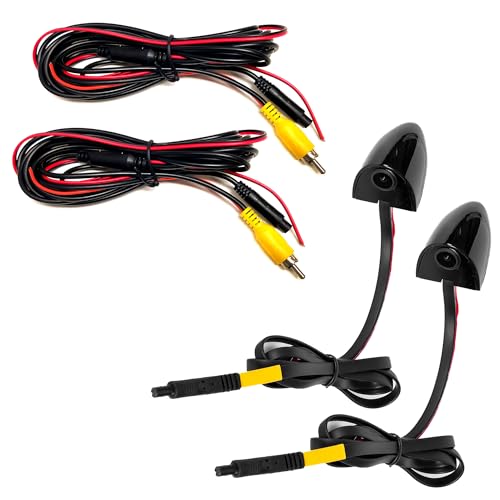 Image of Master Tailgaters RCA Side Cameras - Right & Left (2 Pack) | Turn Signal Activated | Reversible Image | Universal Fit for Cars, Trucks, RVs